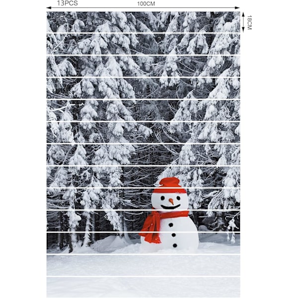 3D Vinter Sne Træer Snemand Trappe Stickers Jul Trappe Stic