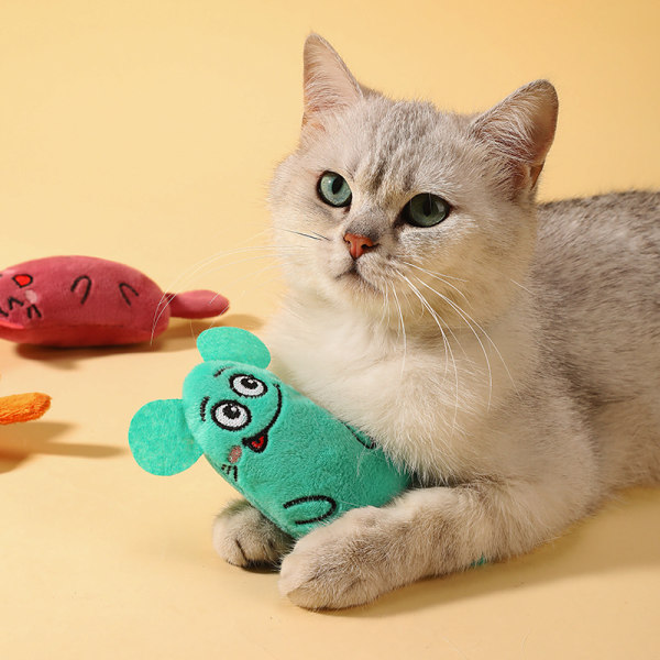 3 st kattmyntaleksaker, kattmyntaleksaker, kattmyntaleksak, kattmyntaplyschleksak, kattmynta