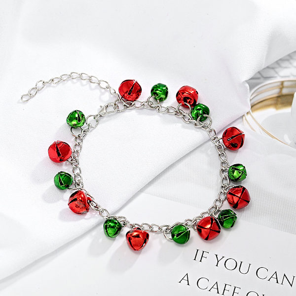 Julsmycken 3-delat halsband set smycken färgglad klocka N