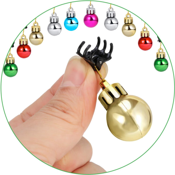 24 st julskäggkulor ornament färgglada jul ansikte