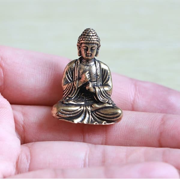 Mini Buddha-staty i thailändsk stil, heminredning, liten prydnad