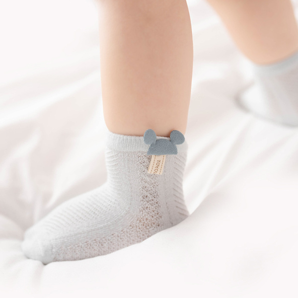 10 par sommar tunna andningsbara mesh babystrumpor (5-12 månader)