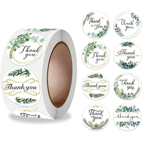 500 st Tack-klistermärken 1-tums grönska-etiketter för oss