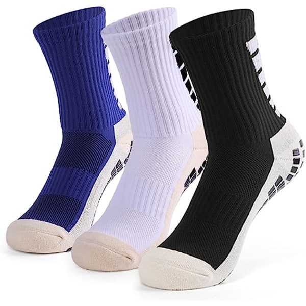 Non-Slip Football Sock, 3 Pairs Men Sports Socks, Set of High Tu