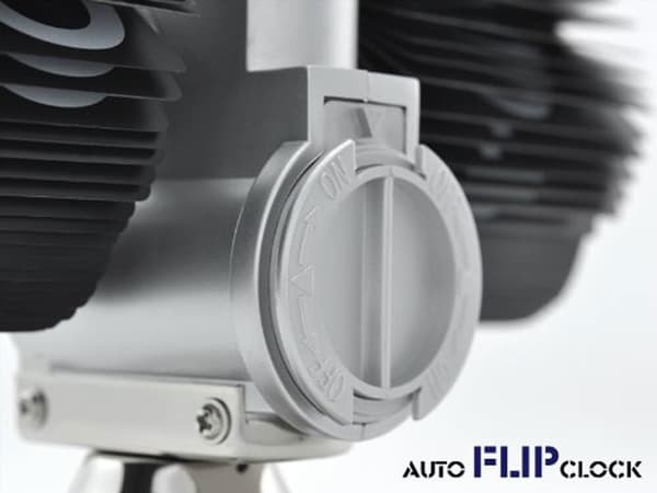 Flip-up digitalt retro-ur - Internt gear-styring - Sort