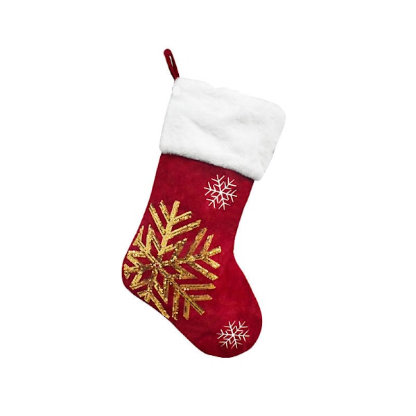 2 st julklappspåsar med broderade älgstrumpor i flanell