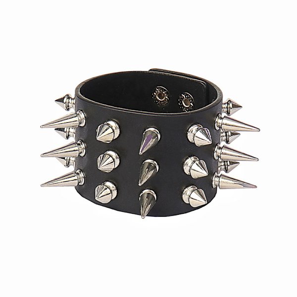 PU-läder Choker Armband Legering Punk Gotisk Choker Halsband med Nitar Blandade Justerbara