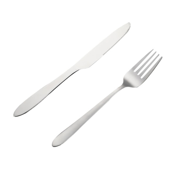 12 stk. rustfrit stål bestik, 6 x middagsknive - 6 x gafler