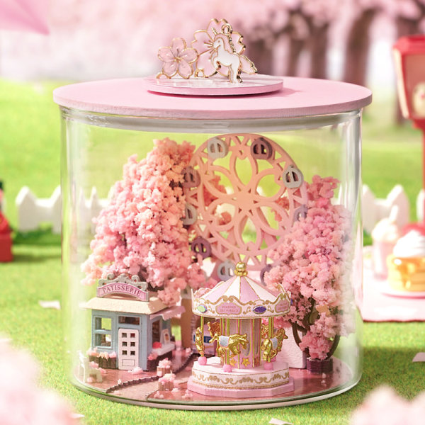 3D Magic Cabin Puzzle, 2022 New Dollhouse Miniature House Kit, D