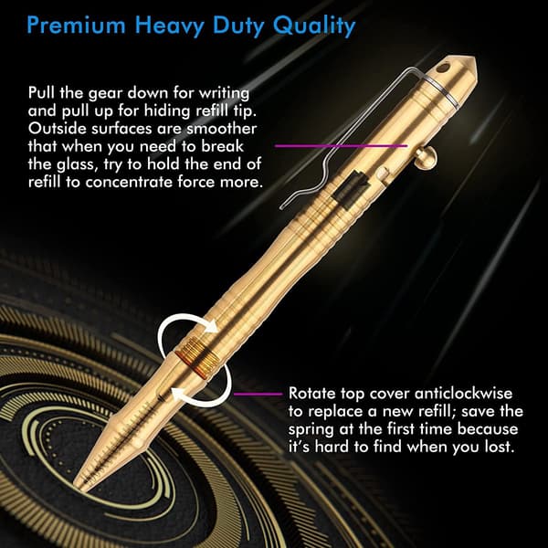 Heavy Duty Solid Messing Kuglepen til Parkinsons Arthritic H