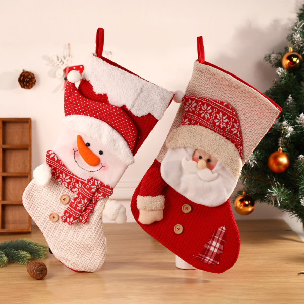 2 julstrumpor presentpåse Dekoration Hängande dekorationer Snowma