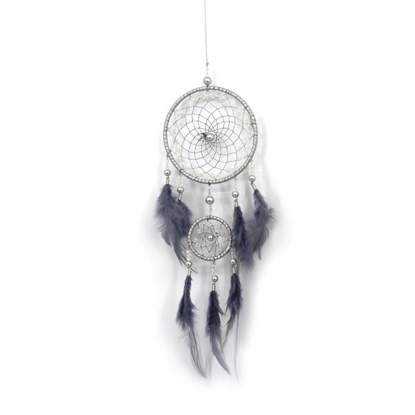 Gray Two Ring Dream Catcher Wall Decor Home Style Dream Catcher