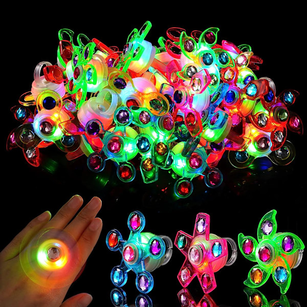 24-pack LED-ljusringar för barnfest, lyser i mörkret