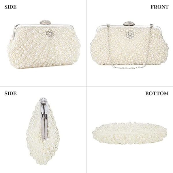 Aftenveske Clutch Dame Håndveske med Skulderstropp Clutch Re