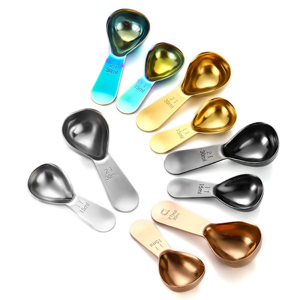 1 stk. Guld 15ml Holdbar Rustfrit Stål Teske