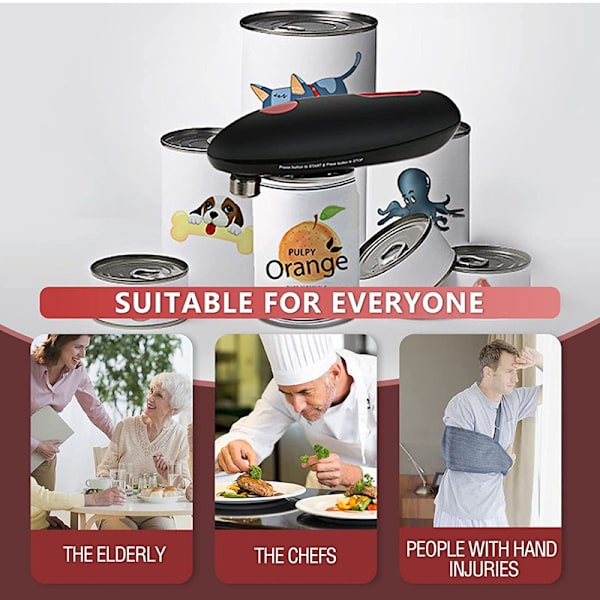 1 Kitchen Mama elektrisk dåseåbner med One Touch Auto Start og
