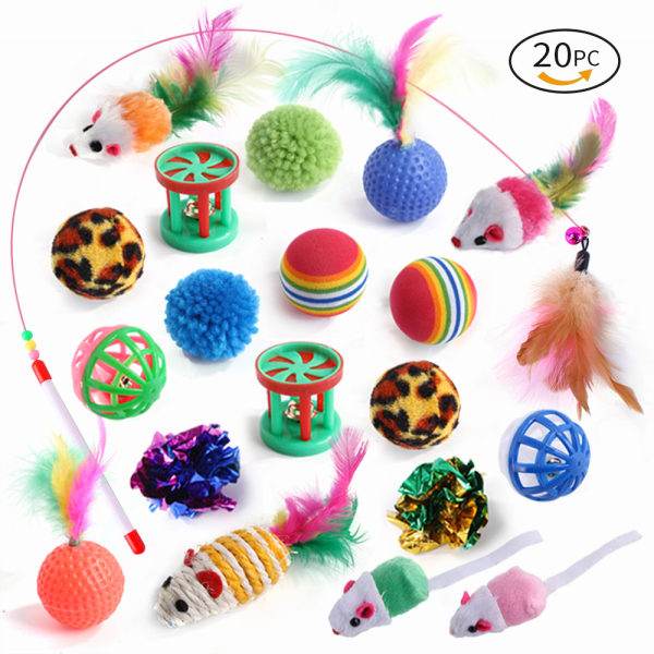 Cat Toys Variety Pack for Kitty 20 pieces