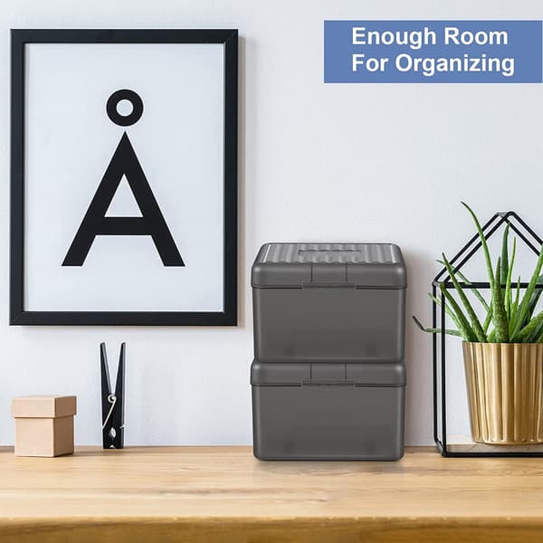 4 x 6 tommer grå indekskortboks Flashcard-holder Indekskort-holder