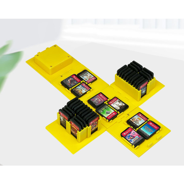 (？Keltainen) Nintendo Switch -pelien säilytyskotelo - Jopa 16 peliä
