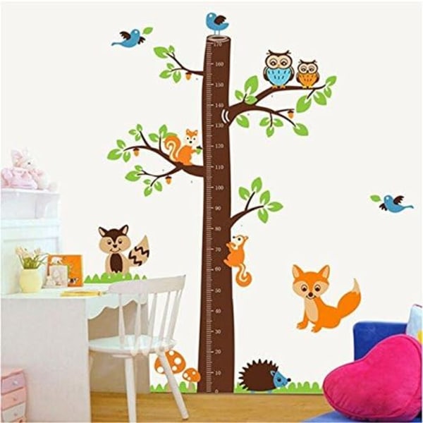 Graz Design XXXL Wall Sticker Forest Owl with Growth Chart and F