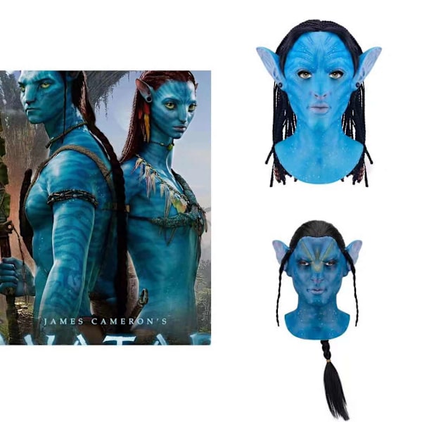 Halloween maske lysende latex hodeplagg samme som Avatar hodeplagg