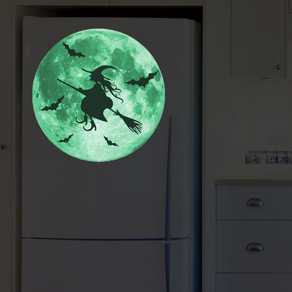 Halloween Måne Lysende Sticker-30*30cm