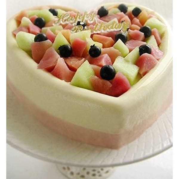 2 stk. Hjerteformet kagemould justerbar teleskopisk mousse ring