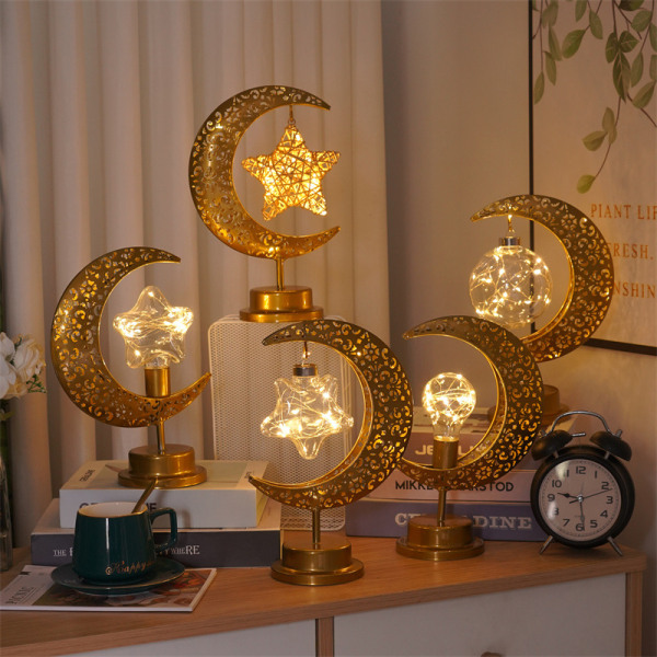 Måne Bordlampe, Led Månelampe Nmoon Lampe Med Stativ (varmt lys)