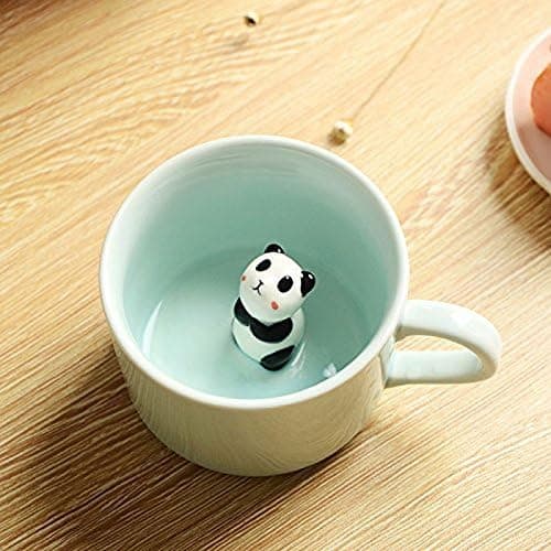 Keramiske krus for melk, kaffe, te 3D dyrefrokostkopp, morgen