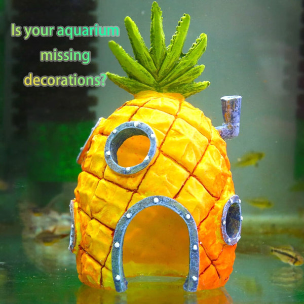 Ananas hus, harpiks ananas hule akvarium tema dekoration