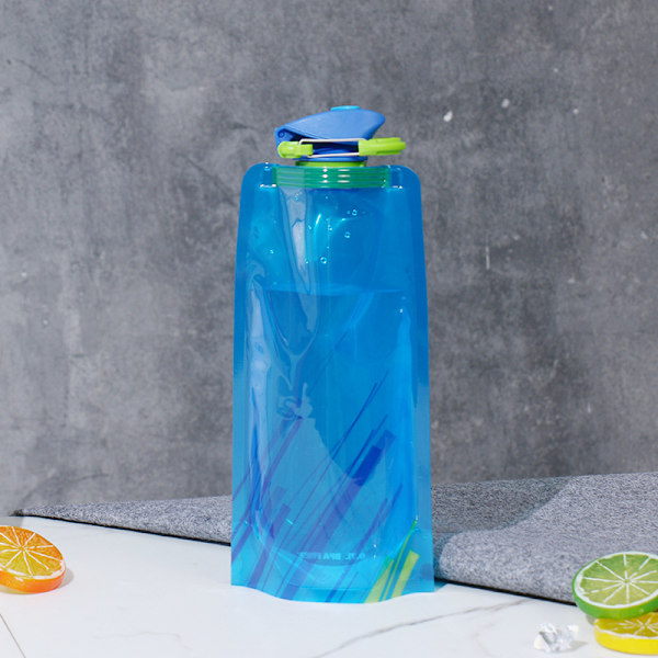 2 st hopfällbar vattenflaska 700 ml hopfällbar flexibel återanvändbar