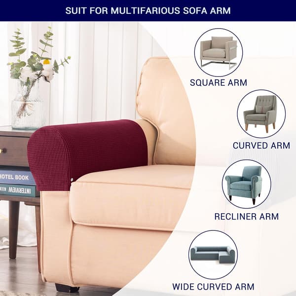 Stretch Inconvenience Covers Spandex Arm Covers for Chairs Sofa