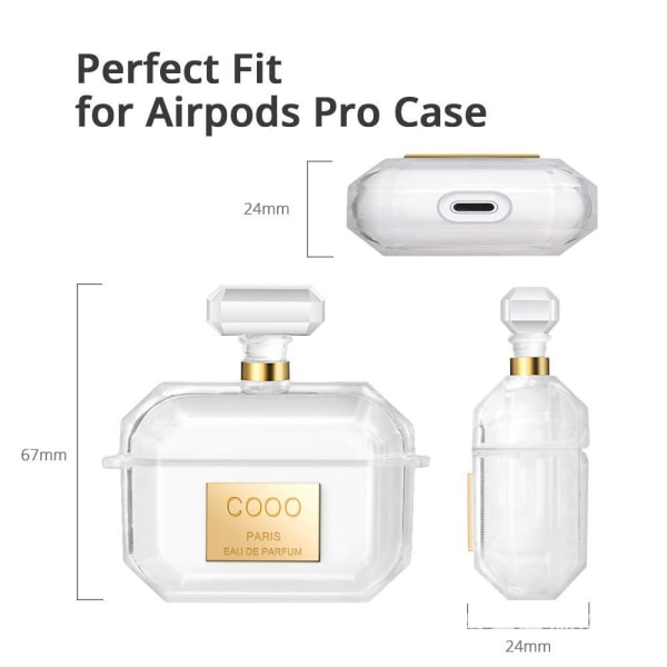 Airpods pro3 Case Parfymflaska Design med nyckelring och Fur Ba