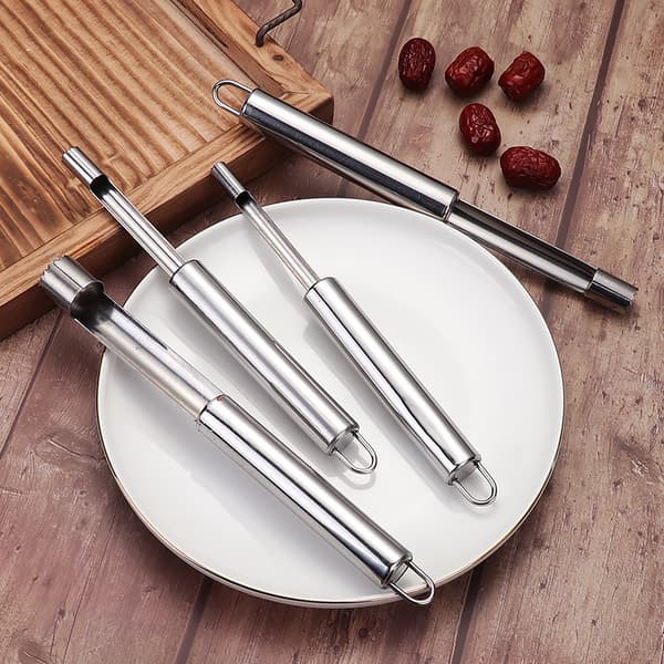 4PCS rustfritt stål eplekjernefjerner, rustfritt stål eplekjernefjerner, app