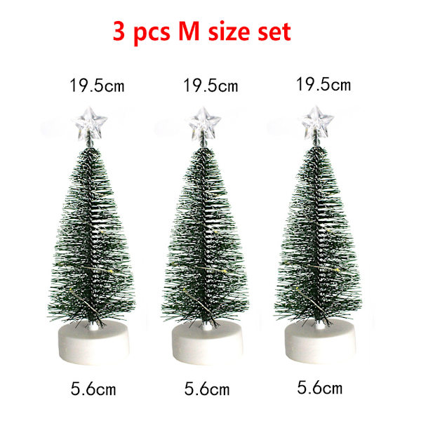 3 stk LED Varme Lys Sterke Juletre Ornamenter Julen Fest