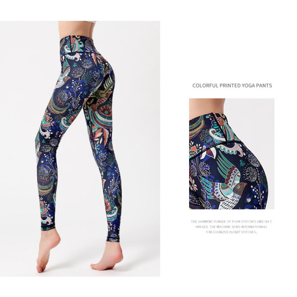 Hög midja höftlyft yoga tränings fitness leggings - HK266 XL