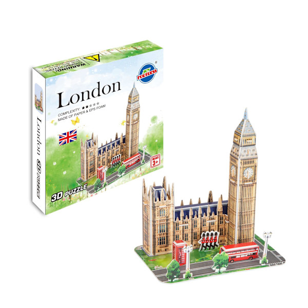 Stadspussel 3D-pussel Barnleksak Pussel Pappersmodell (London La