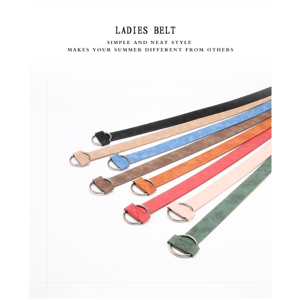 Naisten vintage-mekko koristeellinen vyö, 8 väriä Camel