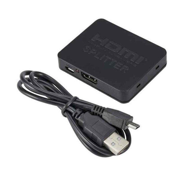 Mini HDMI Splitter En i to 1 i 2 ut HDMI Switcher 4K HD Vid