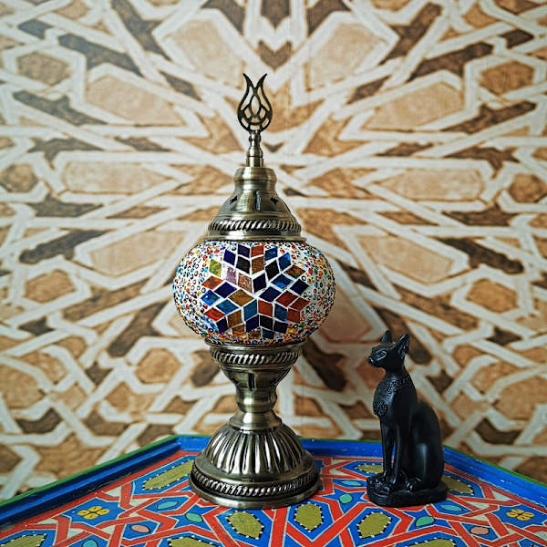Tyrkiet Marokko Retro Romantisk Lille Bordlampe Soveværelse Studie Cafe Restaurant Hotel Bed & Breakfast Dekorativ Lampe (Farve)
