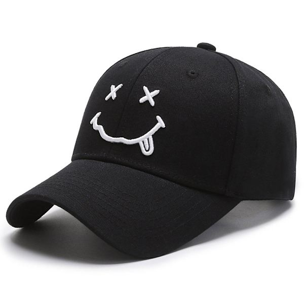 Smilende ansigt hat mænd Instagram tide brand sort cap koreansk versi
