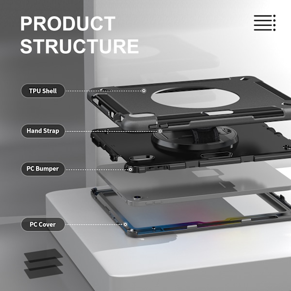 Etui til iPad Pro 12,9 tommer 6. / 5. generation 2022/2021
