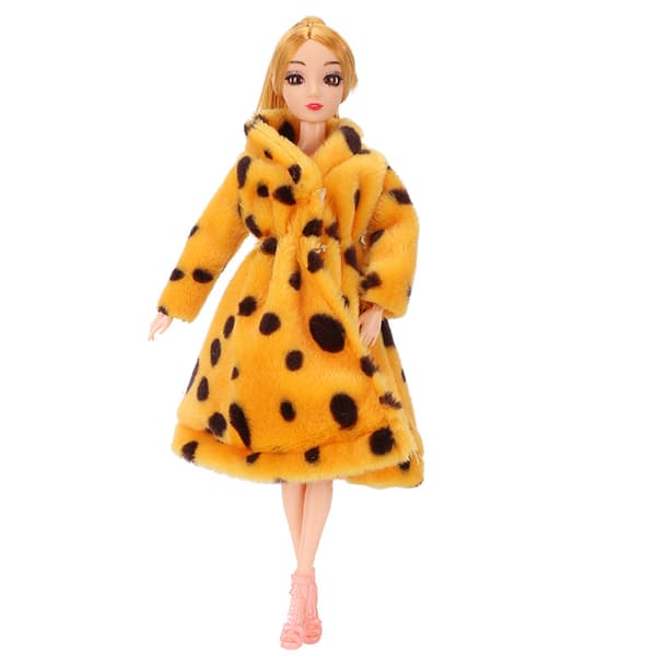 30cm Barbie dockkläder bröllopsklänning klänning imitation dockpäls