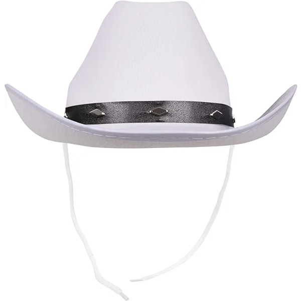 Cowboyhat med lynlås, cowboyhat til mænd og kvinder, filt cowboyhat