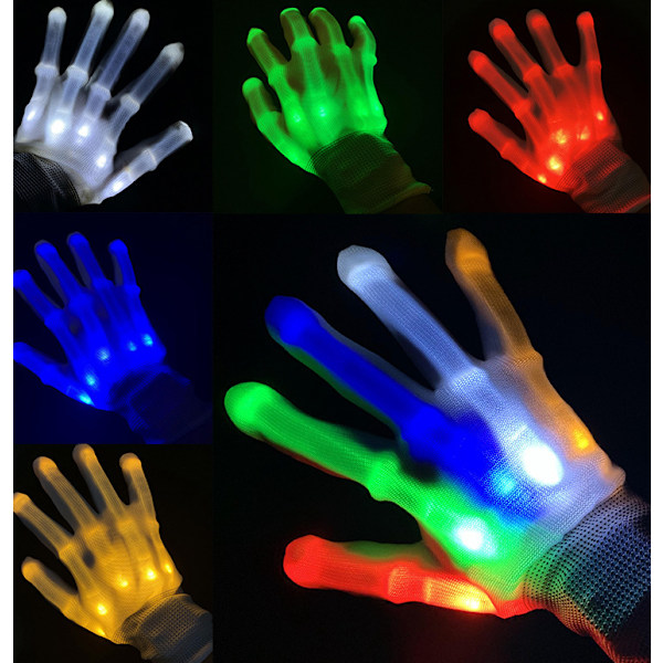 1 käden luuranko LED-valaisevat käsineet Halloween joulu