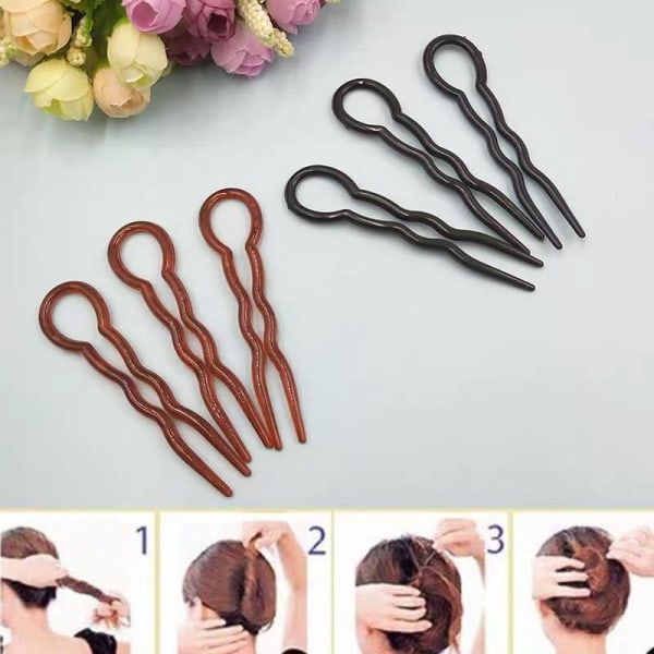 6 Pieces Lady Style Hair Pins, Magic Simple Spiral Quick Hair Br