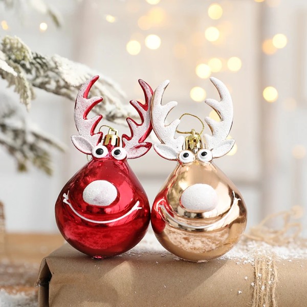 4 st älg julgranskulor julgran hängande boll P