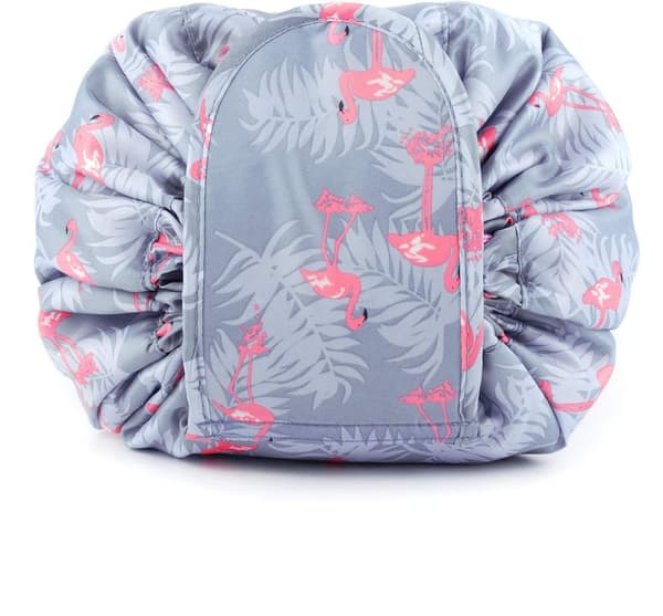 Bærbar Lazy Drawstring Sminkepung Reise Kosmetikkpose