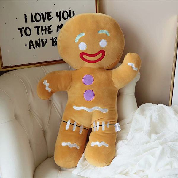 Söta pepparkaksgubbe plyschleksak baby blidka docka kex man Pi