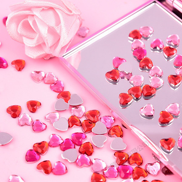 400 stykker akryl hjerter til Valentinsdag, bryllup hjerte
